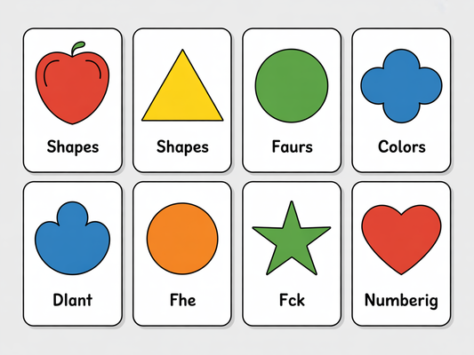 Kindergarten Flashcard Starter Pack Printable