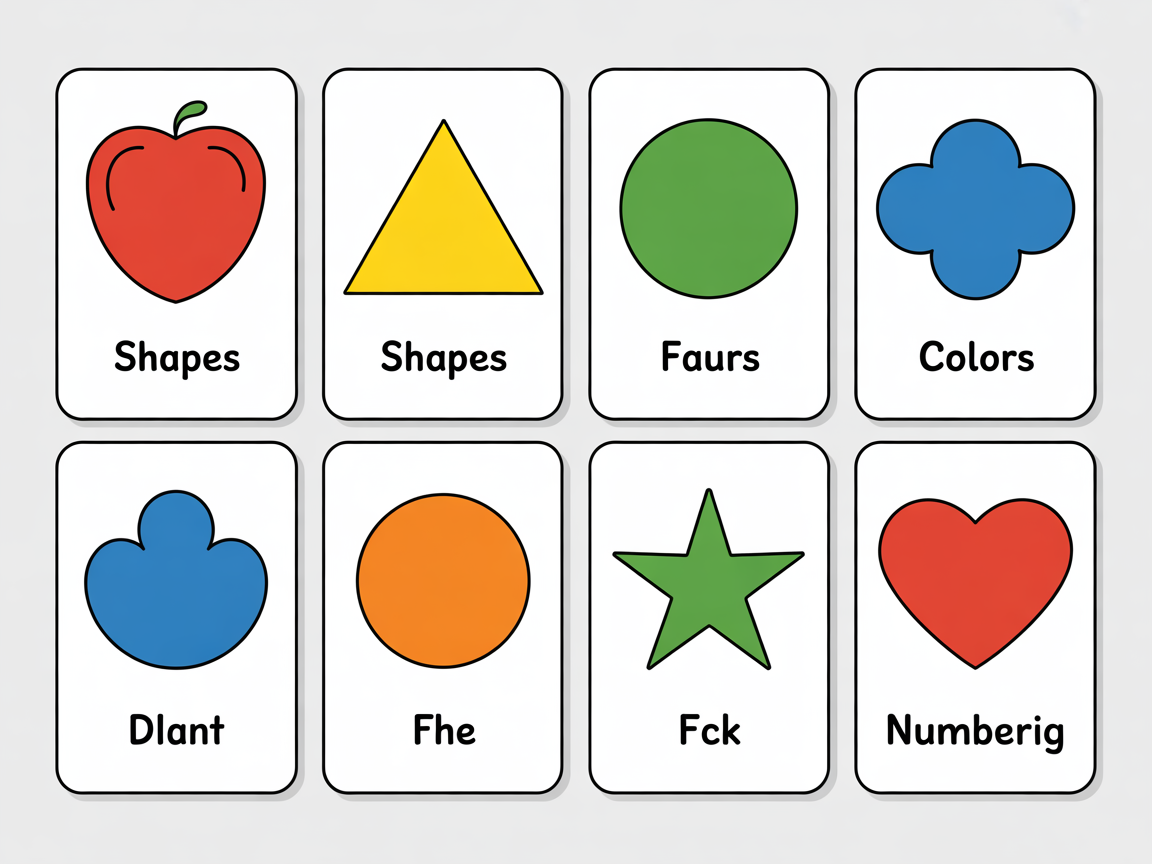 Kindergarten Flashcard Starter Pack Printable